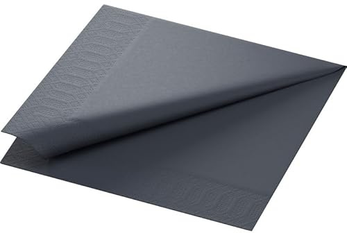 1000 Duni Tissue-Servietten 40 x 40 cm Schwarz 3-lagig