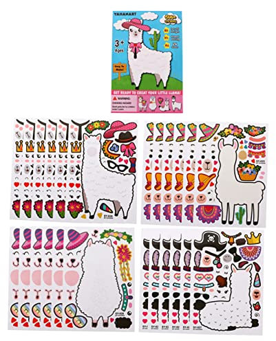 TOYANDONA 25st Alpaka Aufkleber Kleinkind Aufkleber Machen Sie Einen Tieraufkleber Kinder Dekor Machen Sie Ihr Alpaka Tierische Laptop-Aufkleber Cinco De Mayo Karikatur Schmücken