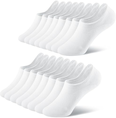 fitfets Sneaker Socken Herren & Damen Füßlinge 8 Paar No Show Unsichtbare Kurz SneakerSocken Unisex Set Gr. 35-50 Socken Baumwolle