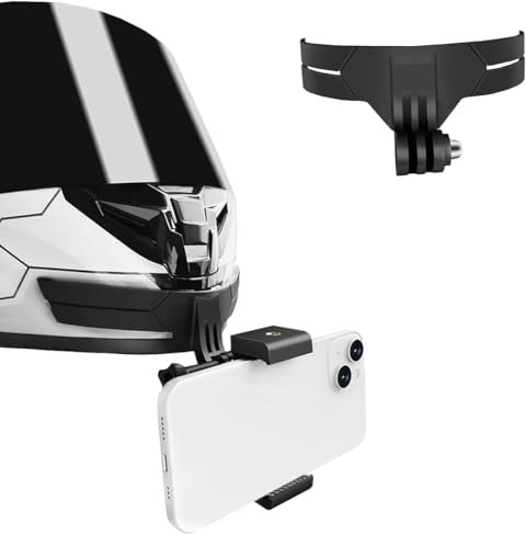 Lupholue Motorradhelm-Kinnhalterungs-Sets mit selbstklebenden gebogenen Pads, Compatible with mit GoPro Hero 12 11 10 9 8 7 (2018) 6 5, Hero Black, Session, Xiaomi Yi, SJCAM, Campark und DJI Osmo