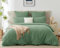 WAVVE Housse de Couette 220x240 cm avec 2 Taies d'oreiller 65x65 cm，Parure de Lit 2 Personnes pour lit 180x200 avec Fermeture Éclair Sets de Housse Couette en Microfibre, Vert 220 x 240 240x220