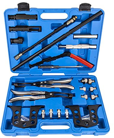 HFGVBDNE Valve Spring Compressor Cylinder Head Service Set Universal Overhead Engine Valve Spring Remover and Installer OHV OHC Compressor Tool for 8 16 and 24 Valve Engines