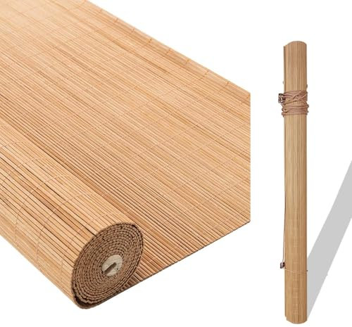 Rideau Bambou Exterieur Intérieur Store Enrouleur Bambou Faciles à Installer 180x100 90x160 60x130 120x200 140x230 150x300 160x280cm Pare-Soleil/Intimité Stores Romains pour Jardin Cuisine Salon