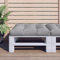 Rantry Palettenkissen Grau 80 x 80 x 12 cm aus Stoff, Gartenkissen, Sitzkissen, Sofakissen, Gartenbankkissen
