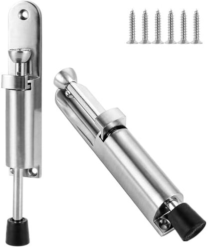 YAYODS 2 Stück Türfeststeller Außen - 14.7CM Zinklegierung Feststeller Winddicht mit Fußbedienung Federbelastet Türhalter - Rutschfest Türstopper Außen für Innen und Aussenbereich Garagentor Balkontür