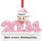 DPDP Personalisierte Weihnachtskugel Baby, Mein erstes Weihnachtsbaby, Personalisierte Weihnachtskugel aus Harz, Personalisierte Weihnachtskugel mit Name des Babys, Geburtsdatum, Gewicht, Größe