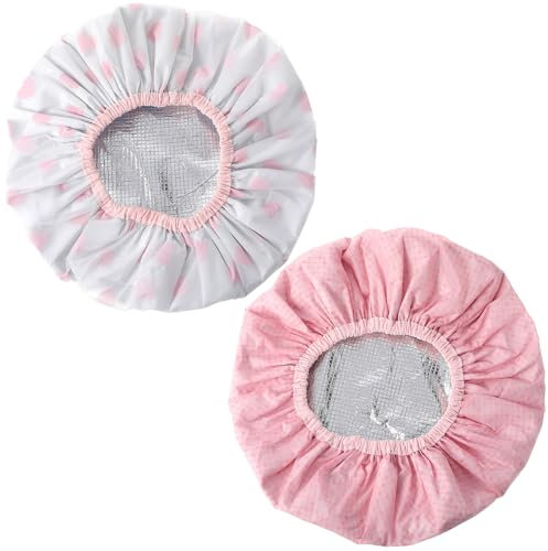 2 Stück Deep Conditioning Hair Cap Doppellagige Tiefenpflegehaube Große Wärmehaube Hair Cap For Oil Treatment Duschhaube Damen Wasserdicht Dampfhaube Ideal Für Langes Dickes Haar Sowie Zöpfe