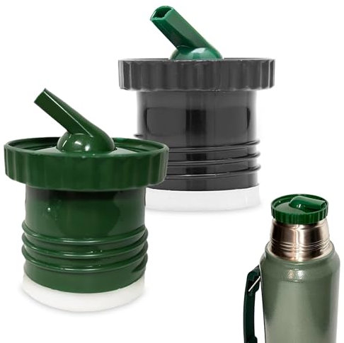 Stanley Thermos Stopper Pico de Mate - Tapa de repuesto - Se adapta a botellas clásicas de boca ancha con aislamiento al vacío (1.1QT, 2QT) (negro)