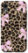 iPhone XR Light Pink Ribbon Bow Coquette On Cheetah Leopard Print Case