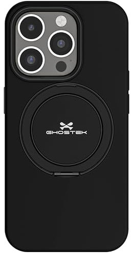 Ghostek MagKick iPhone 15 Pro Case with Rotating MagSafe Ring Kickstand, Shockproof Protective Phone Cover (6.1 Inch, Black)