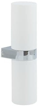 Lucande Wandleuchte, Wandlampe Bad Basolo (spritzwassergeschützt (Modern) in Chrom (2 flammig E14) - Wandleuchten Spiegelleuchte Badezimmer Wandbeleuchtung Badezimmerleuchte