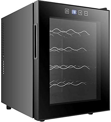 IUBGFTO 49L Wine Cooler/Fridge Beverage Refrigerator Small Mini Red & Cellar Beer Soda,Digital Temperature Display, Double-layer Glass Door, Quiet Operation Compressor