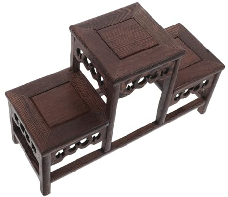 ULTECHNOVO 3nivel Estante Antiguo De Madera Para Exhibición Organizador Para Interiores y Exteriores Para Dormitorio Sala De Estar y Alféizar De Ventana