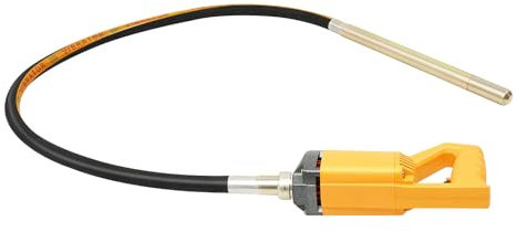 Betonrüttler 1300W 4300RPM Beton Rüttler Handheld Rüttelplatte Betonverdichter mit Vibrationsstab Tragbar Rüttelflasche, für Betonbauanlässe wie Straßen, Tunnel, Haus, Gelb