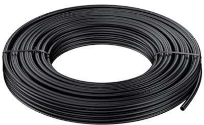 Pawfly 7,5 M Tubo de riego por goteo, 4-6 mm Tubería de distribución para sistema de riego, Línea de Micro PE negro, Rollo de manguera para jardín, Pieza de riego por goteo