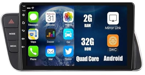 Android 14 Radio Coche para Audi Q5 2010-2018 9 Pulgadas Android Radio de Coche 2 DIN con Carplay Inalámbrico/Android Auto Bluetooth/GPS Navi/FM Radio/WiFi/USB/SWC(S-6(8G+128G))