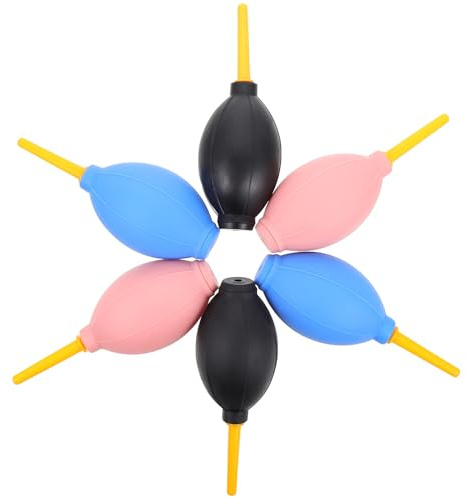 VANZACK 6pcs Air Blower Cleaning Ball for Eyelash Extensions and Lens Dust Removal TPE Material Portable Dust Cleaner for Cameras Filters and Electronics