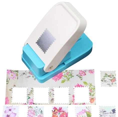 Quadratischer Stanzer für Papierhandwerk – Stanzschneider, mit Briefmarkenform, vielseitiges, robustes Design für kreatives Basteln und Scrapbooking | für Klassenzimmer-Home-Office-Journaling-Kartenhe