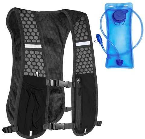 Running Hydration Vest with Water Bladder, Run Weight Back Pack for Adults