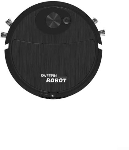 Saugroboter 7,6 cm - Sweep Mop Sauger USB wiederaufladbar geräuscharm für schlankes Design für Hausbodenreinigung Haushaltsgerät (schwarz)