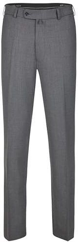 aubi: Herren Businesshose Anzughose Flat Front Modell 29, Farbe:grau (54), Größe:50