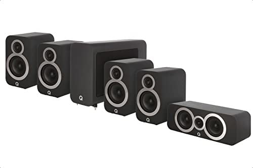 Q ACOUSTICS 3000i 5.1 Home Cinema 3010i Speaker Package (Carbon Black) Surround Sound speaker system passive
