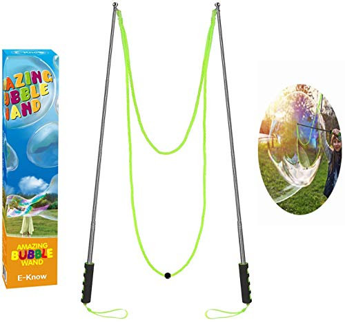 Giant Bubble Schnurstäbe Seifenblasen-Stab für Partei-Blase-Edelstahl machte das teleskopische Entwurfs-einfache Tragen für Garten-Spielzeug-1 im Freien gesetzt Seifenblasen-Stab(MEHRWEG)