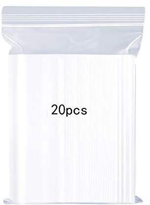 YOFADCI Zip Bags, Strong Reusable Zipper Bag, Thickening and Durable, Press to Lock Close, 30 x 40 cm Applies 20pcs Large