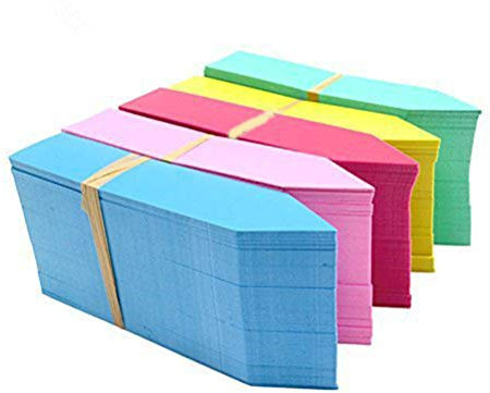 500 STÜCKE Mini Plastik Pflanzenschilder für garten Kunststoff Pflanzenetiketten für Kindergarten Topf Gartenpflanze Tags Pflanzen Etiketten Marker 10x2cm (Multicolor)