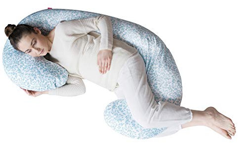 Motherhood Still- und Lagerungskissen Sleepy-C, Zweige, hellblau - ergonomisch mit Öko-Tex Standard 100
