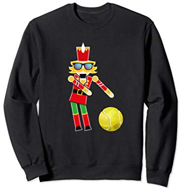 Weihnachten Tennis Flossing Nussknacker Geschenk Sweatshirt