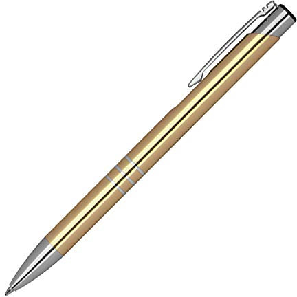 20 Kugelschreiber aus Metall / Farbe: gold