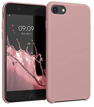 kwmobile Cover per Apple iPhone SE (2020/2022) / 8/7 Custodia - Back Case per Smartphone in Silicone TPU - Protezione Gommata - rosa invernale