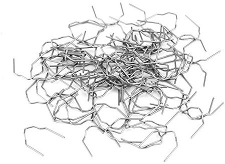 Hot Staples Punti per saldatura 100pcs 0.8mm Riparazione paraurti auto per auto Carrozzeria pretagliata Kit di attrezzi per la riparazione di graffette per saldatura in plastica (V Style)