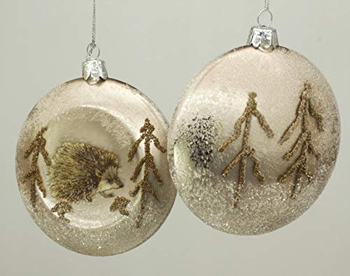 condecoro Christbaumkugel Diskus Igel Verzierungen 2er Set D10