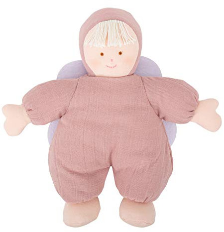TROUSSELIER - Plüschtier - Engel - 20 cm hoch - Bio Baumwolle - Klassischer Chic - Ideales Geburtsgeschenk - Maschinenwaschbar - Farbe Altrosa