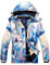 Wantdo Damen Berg Ski Jacke Wärmer Winter Fleece Mäntel Wasserdichter Atmungsaktive RegenMäntel Outdoor Kapuzen Windbreaker Jacken Bergflora S