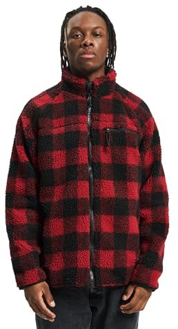 Brandit Teddyfleece Jacket, Uomo, red/black, L