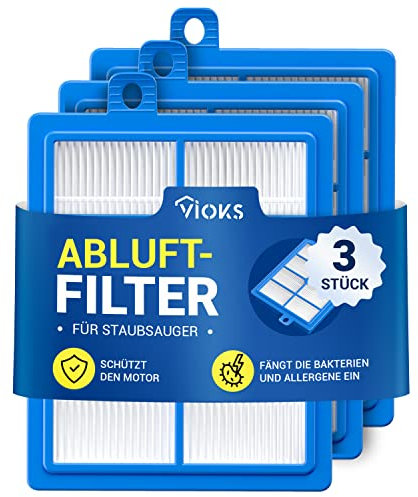 VIOKS 3x Hepa Filter Staubsauger Ersatz für AEG Staubsauger Filter HEPA13 AFS1W EFH12 EFS1W Philips Staubsaugеr Filtеr FC8038/01 - Filtеr für Staubsaugеr Philips FC9150 und für AEG LX7 VX8 VX9