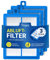 VIOKS 3x Hepa Filter Staubsauger Ersatz für AEG Staubsauger Filter HEPA13 AFS1W EFH12 EFS1W Philips Staubsaugеr Filtеr FC8038/01 - Filtеr für Staubsaugеr Philips FC9150 und für AEG LX7 VX8 VX9