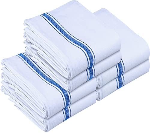 Utopia Towels - Toallas de Cocina, 15 x 25 Pulgadas, 100% algodón Hilado en Anillo, Toallas de Cocina de Lino súper absorbentes, Juego de Barra de Limpieza Suave y Reutilizable (Paquete de 6, Azul)