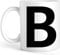 EKAM Personalised Mug Alphabet Letter B - Initial Mug with Letters - 11oz Ceramic Coffee/Tea Cup Gift for Christmas, Birthday, Secret Santa, Mother’s Day or Father’s Day Gift (Black - B)