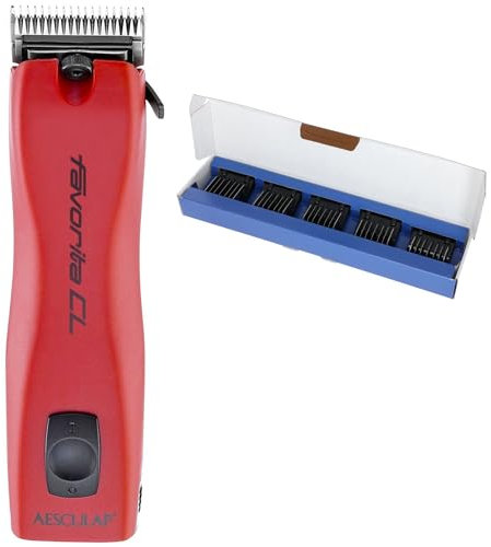 Agrarzone Edition Aesculap Favorita CL Schermaschine mit Aufsteckkamm Set | Hundeschermaschine mit 2x Akku & Ladestation | Kraftvoll & ergonomisch | Haarschneidemaschine für Hunde, Pferde
