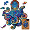 UNIDRAGON Original Holzpuzzle – magnetischer Oktopus, 300 Teile, King-Size, 86,4 x 101,6 cm, schönes Geschenkpaket, einzigartige Form, bestes Geschenk für Erwachsene und Kinder