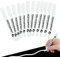 12 Pcs White Marker Pen 1mm Extra-fine Tip Permanent Acrylic Marker Pens Waterproof Water Based Ink White Paint Fabric Pens Quick Dry Paint Pen for Paper Rock Wood Fabric Glass Ceramic Plastic