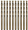 Metric Cobalt Drill Bits 4.5mm 10PCS, M35 high Speed Steel, high Hardness Straight Shank Drill, Mechanical or Hand Drill for Drilling, Suitable for Stainless Steel, Iron, Copper and Aluminum.