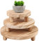 SevenMye 3 supporti rotondi in legno per piante da 20,3 cm, rialzi in legno, piedistallo, sgabello, decorazione, vassoio a più livelli, per interni ed esterni, casa, cucina, patio