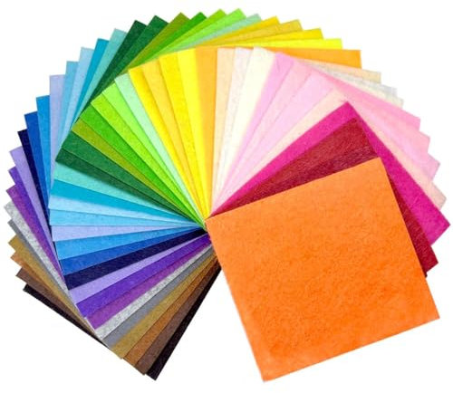 40 Farben Filzstoff Bastelfilz Filz - 30 x 20cm Filzstoff, für Filzmatte Untersetzer Dekofilz Taschenfilz zum Nähen und DIY Basteln (Farbe)