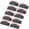 Rebower Spring Push Release Socket 4 Position Speaker Terminal Connector, [for Speaker, Audio Player] - 58mm / Red Black / 10Pcs