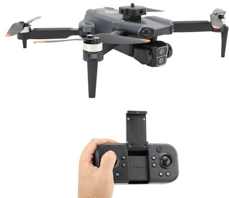 Drone con Doppia Fotocamera per Adulti, Quadricottero RC 4K con Posizionamento del Flusso Ottico, Evitamento degli Ostacoli su 4 Lati, Mini Drone WiFi Pieghevole per Fotografia